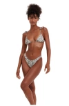 Flirtt Gottex Field Of Dreams Triangle Bikini Top In Multi Dusk Green