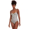 Flirtt Gottex Field Of Dreams Underwire One Piece In Multi Dusk Green