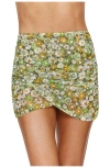Flirtt Gottex Gardenia Mesh Skirt Cover-up In Green
