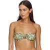 Flirtt Gottex Gardenia Underwire Bandeau Bikini Top In Green
