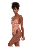 Flirtt Gottex Lolita Adjustable One Piece In Pink Orange