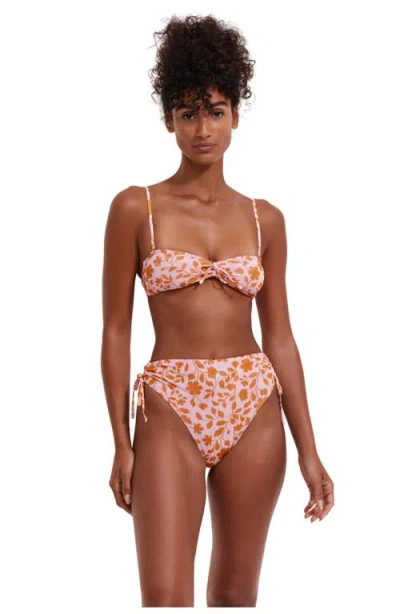 Flirtt Gottex Lolita Bandeau Bikini Top In Pink Orange