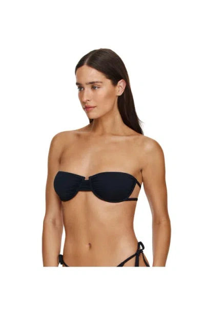Flirtt Gottex Midnight Underwire Bandeau Bikini Top In Black