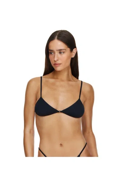 Flirtt Gottex Midnight V-neck Bikini Top In Black