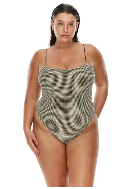 Flirtt Gottex Sandy Beach Textured One Piece In Brown