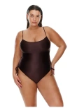 Flirtt Gottex Satin Touch Adjustable One Piece In Brown