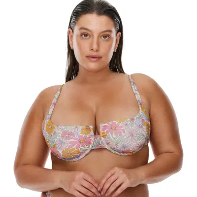 Flirtt Gottex Soft Bloom Underwire Bikini Top In Multi