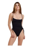 Flirtt Gottex Solid Adjustable One Piece In Black