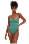 Flirtt Gottex Solid Adjustable One Piece In Green