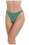 Flirtt Gottex Solid Brazilian Bikini Bottom In Green