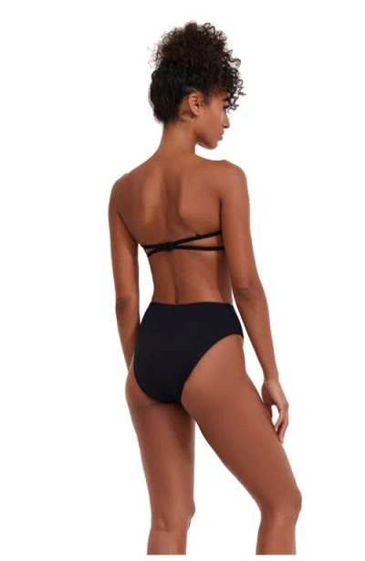 Flirtt Gottex Solid Underwire Back Strap Bikini Top In Black