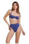 Flirtt Gottex Solid Underwire Bikini Top In Dusk Blue