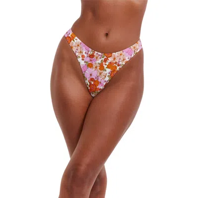 Flirtt Gottex Vintage Florals Brazilian Bikini Bottom In Multi