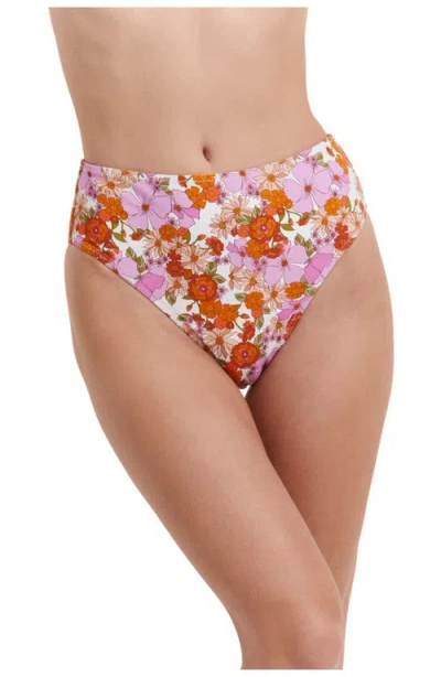 Flirtt Gottex Vintage Florals High Rise Swim Bottom In Multi