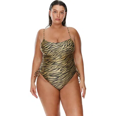 Flirtt Gottex Wild One Adjustable One Piece In Brown