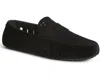 Floafers Country Club Driver Loafers Black Suede Perforated Shoes Zpo3282 In Black