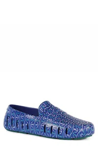 Floafers Country Club Molded Driver Loafer In Blue