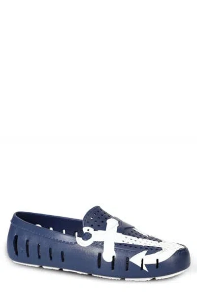 Floafers Country Club Molded Driver Loafer In Blue
