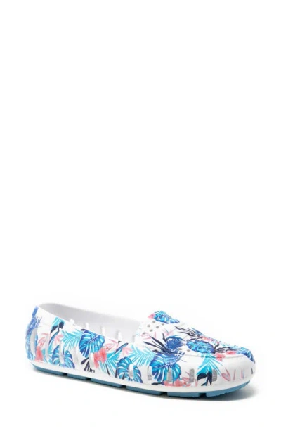 Floafers Driver In Floral Blue