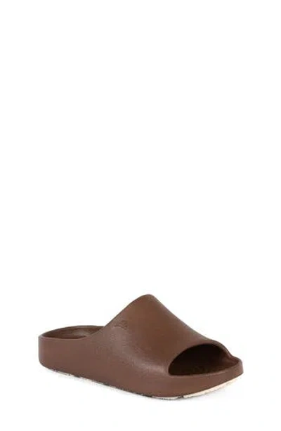 Floafers Kids' Lane Waterproof Slide Sandal In Brown