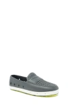 Floafers Kids' London Loafer In Asphalt/ Lime Green