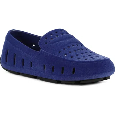 Floafers Kids' Prodigy Driver Faux Suede Loafer In Blue