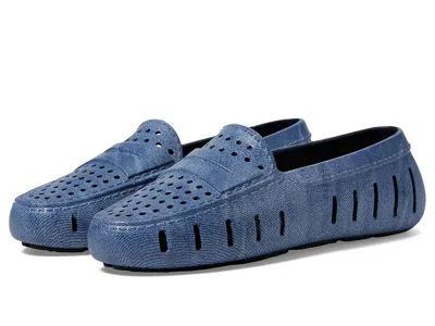 Floafers Posh Driver Print In Blue