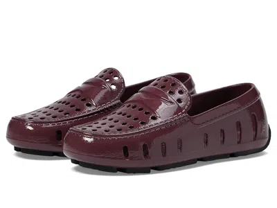 Floafers Prodigy Driver Patent (toddler/little Kid/big Kid) Kid's Shoes Burgundy Patent/black : 3 Little Kid 