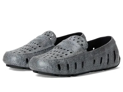 Floafers Prodigy Driver Print (big Kid) Kid's Shoes Black Denim : 4 Big Kid M