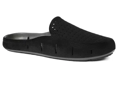 Floafers Sunset Slide Shoes Black Vegan Suede :