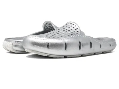 Floafers Sunset Slide Shoes Silver Metallic/bright White :