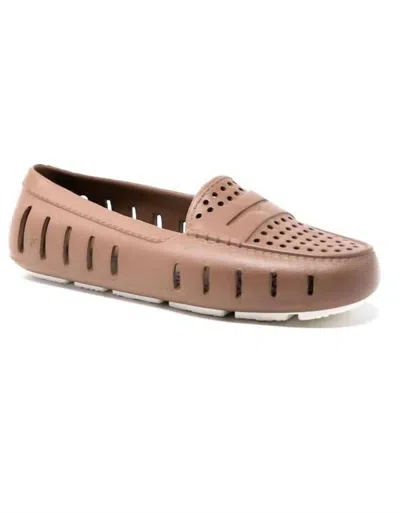 Floafers Women's Posh Driver Water Shoe In Driftwood Brown/coconut In Multi