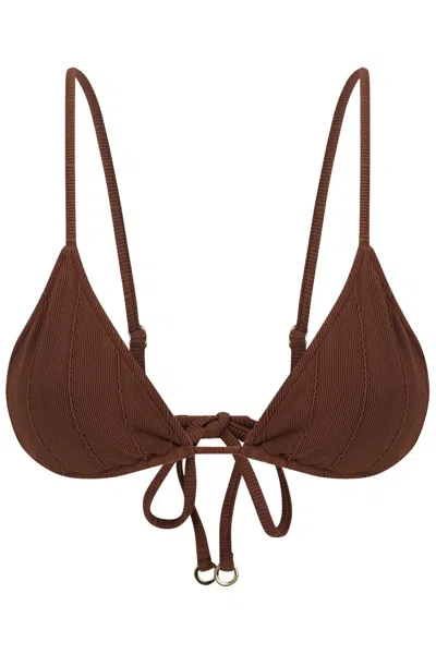 Floating Swim Women's Brown Fira Top - Cappuccino Crinkle