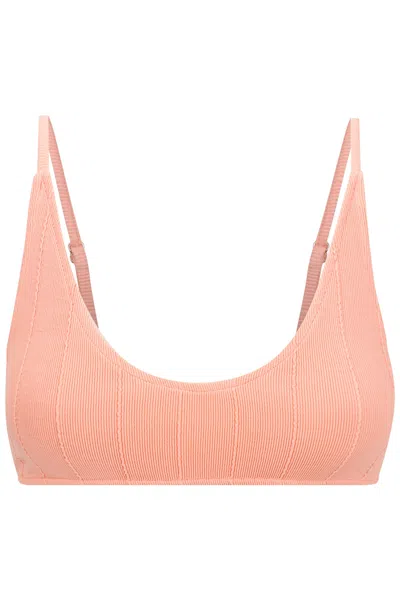 Floating Swim Women's Orange Katakolon Top - Peach Crinkle In Pink
