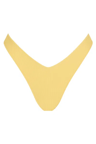 Floating Swim Women's Yellow Fira Bottom - Buttercup Rib In Gold