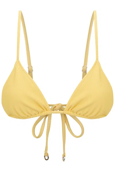 Floating Swim Women's Yellow Fira Top - Buttercup Rib