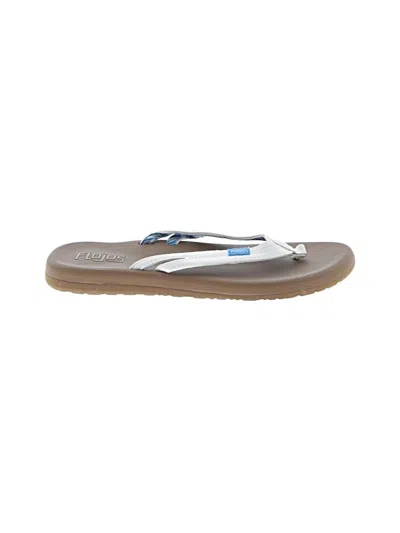 Pre-owned Flojos Flip Flops In Gray