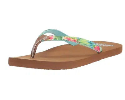 Flojos Women's Keilani Floral Flip Flop In Multicolor In Green