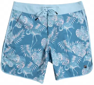 Flomotion Men's Flamingo Paradise Scallop Boardshorts In Blue