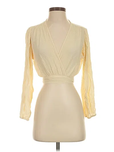 Pre-owned Flook 3/4 Sleeve Blouse In Yellow
