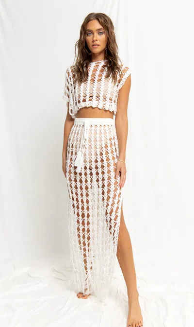 Flook The Label Camilla Top &amp; Emilia Skirt Set In White