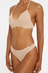 Flook The Label Clover Halterneck Nude Mesh In Neutral