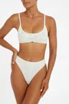 Flook The Label Cove Crop Top White Mesh In White