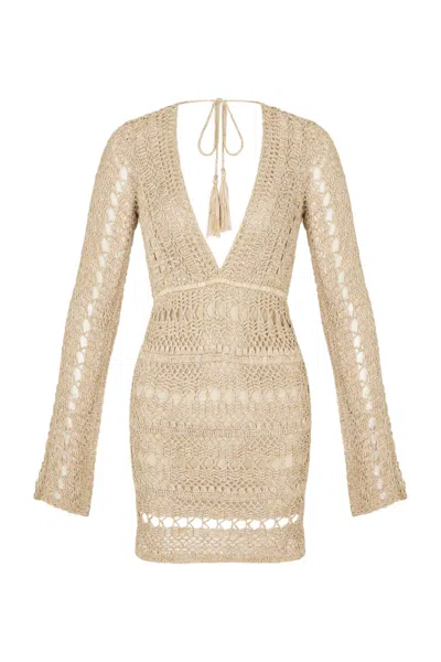 Flook The Label Dakari Dress Marble In Neutral