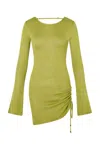 Flook The Label Freya Dress Olive In Green