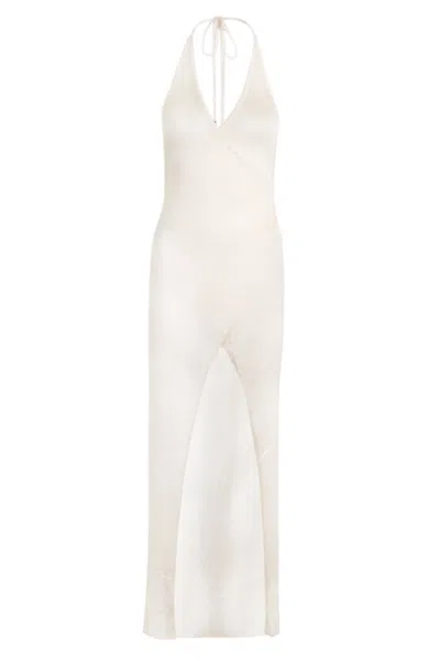 Flook The Label Harley Wrap Dress Cream In White