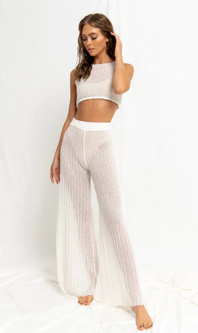 Flook The Label Lexi Top &amp; Mackenzie Pant Set In White