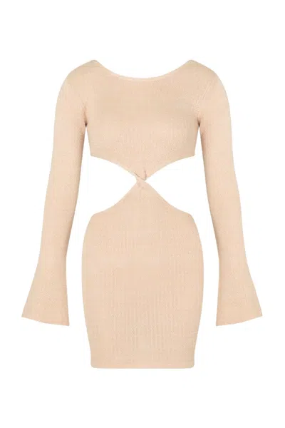 Flook The Label Lola Dress Light Apricot In Pink