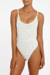 Flook The Label Nightingale Bodysuit White Mesh In White