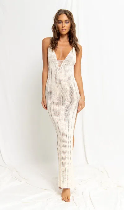 Flook The Label Piper Dress Ivory In White